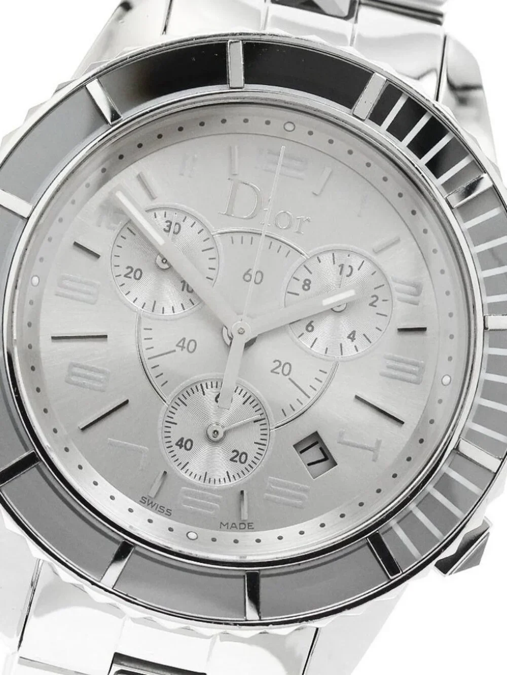 Dior crystal CD114312 Chronograph gray Dial Quartz Men's Watch_965438